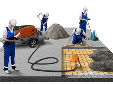 Требуются рабочие по стяжке пола со своей техникой, фотография 1