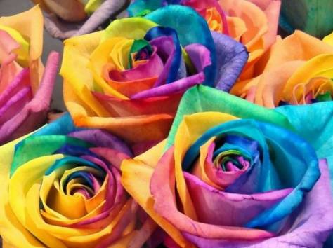 Букет из радужных роз в Алматы, фотография 3