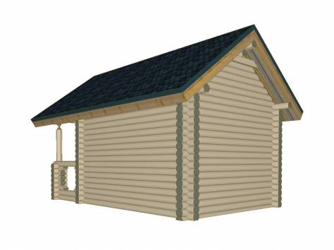 Банька 4х6 D180 из оцилиндрованного бревна, фотография 3