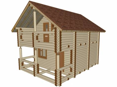 Дачный дом 6х8 D200 мм, фотография 4