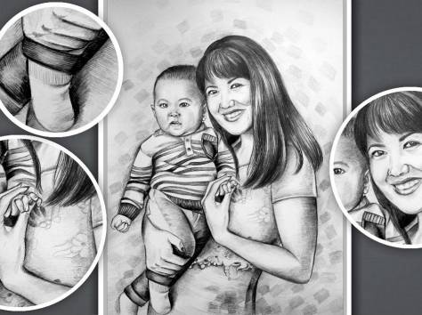 Портрет карандашом, фотография 1