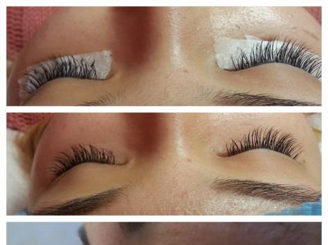 Наращивание ресниц, коррекция бровей, фотография 1