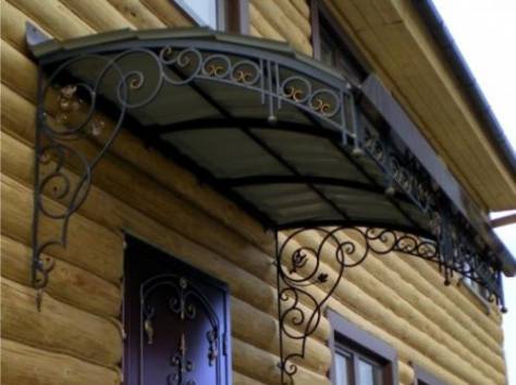 Кованые навесы, козырьки, фотография 10