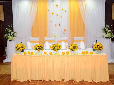 Оформление свадебного стола, фотография 1