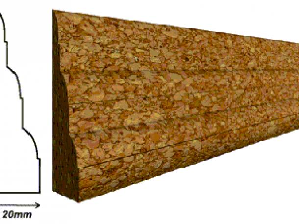 Пробковый погонаж - Пробковые плинтусы, уголки, профили, фотография 1