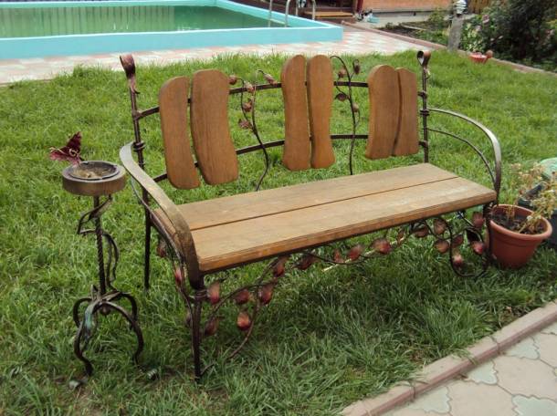 Деревянные скамейки, лавочки, фотография 7