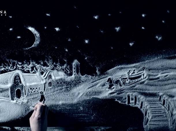 Песочное шоу и снежная анимация  Астане, фотография 10