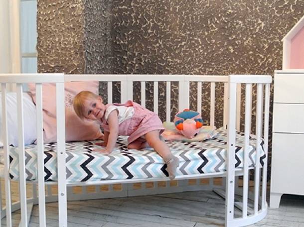 Детские овальные кроватки трансформер 6в1, фотография 3