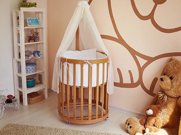 Детские овальные кроватки трансформер 6в1, фотография 9