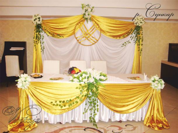 свадебное оформление банкетного зала, фотография 2