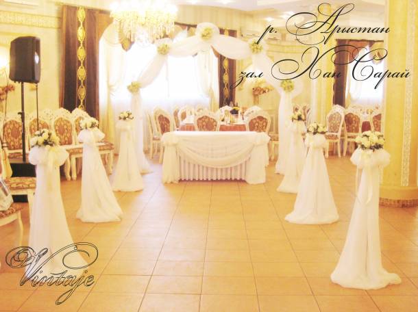 свадебное оформление банкетного зала, фотография 5