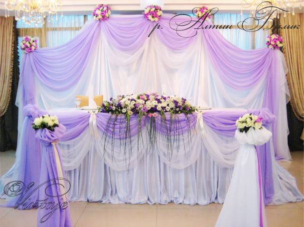 свадебное оформление президиума, фотография 3