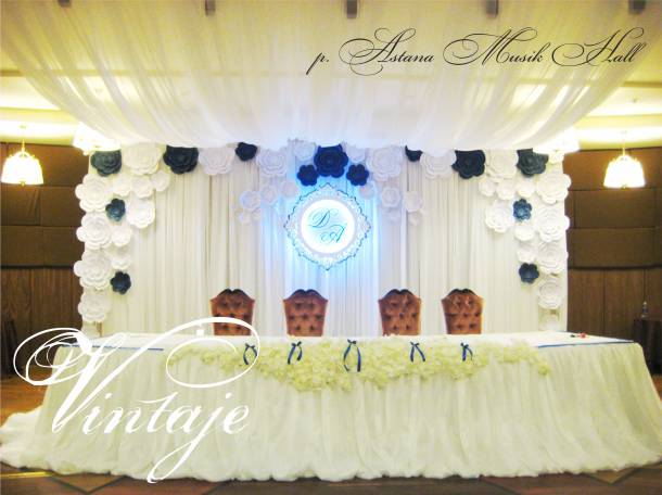 свадебный декор тканью, фотография 4