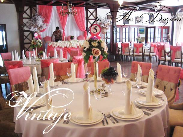 свадебный декор тканью, фотография 5