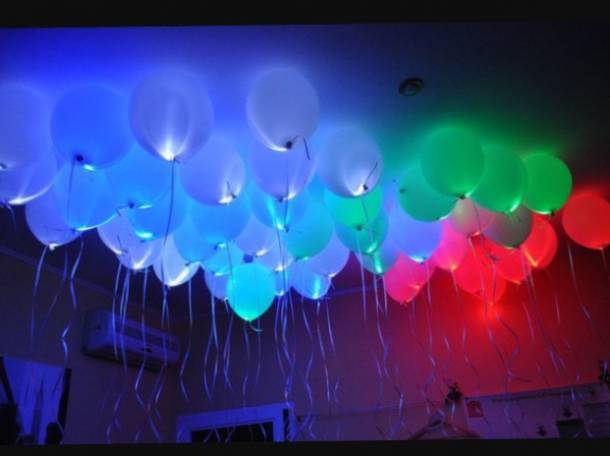 Светящиеся гелиевые шары, фотография 1