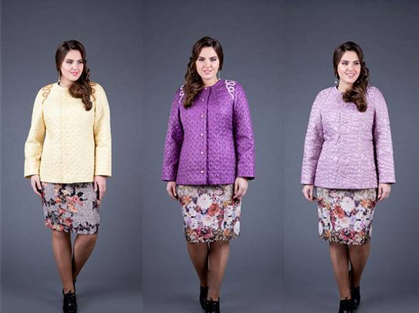 Жакет женский стеганый больших размеров, фотография 1