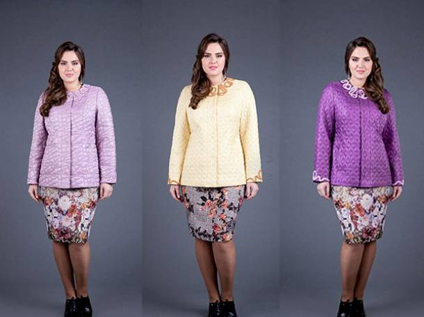 Жакет женский стеганый больших размеров, фотография 2