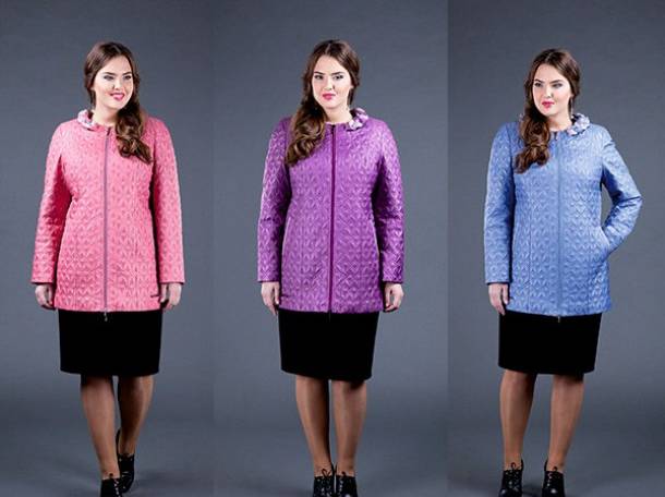 Жакет женский стеганый больших размеров, фотография 3