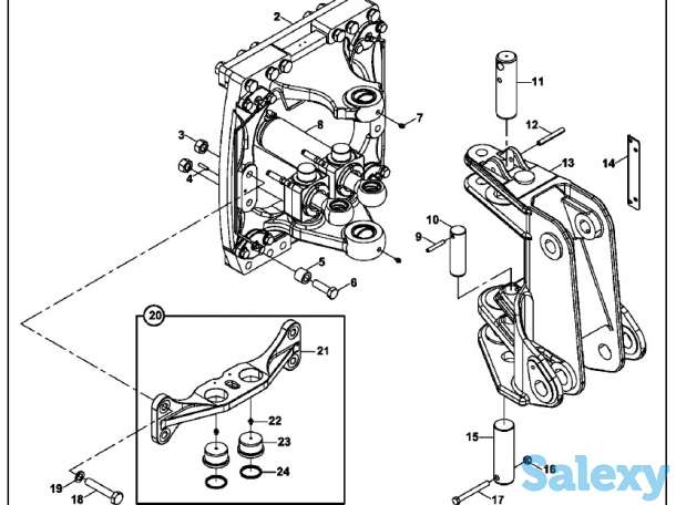 Каретка на экскаватор-погрузчик Hidromek 102B, 102S, фотография 1