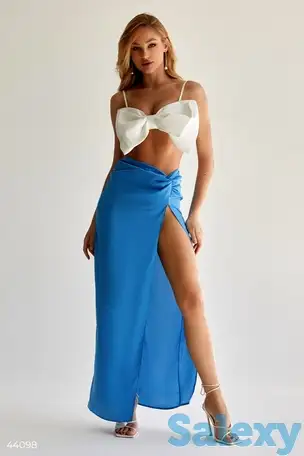 Атласная юбка макси, фотография 1