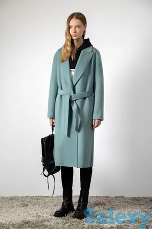 Пальто прямого силуэта с поясом vassa&co, фотография 2
