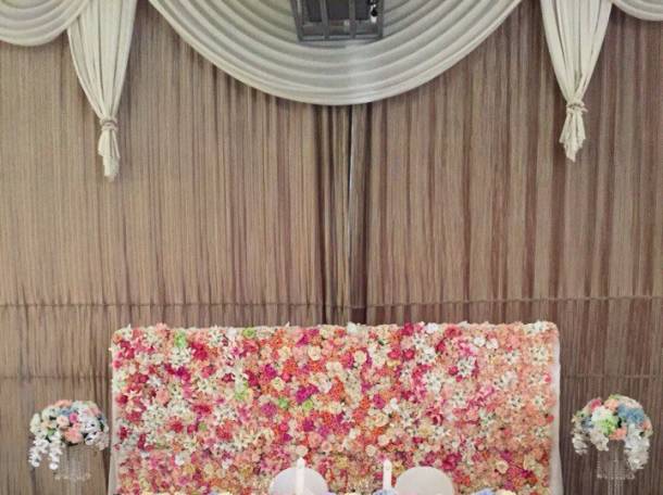 аренда пресс-стены из цветов дешево, фотография 1