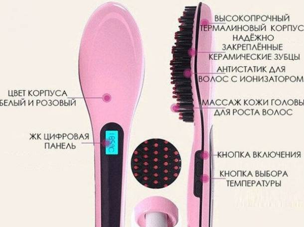 Электрическая расческа-выпрямитель Fast Hair Straightener HQT-906, фотография 2
