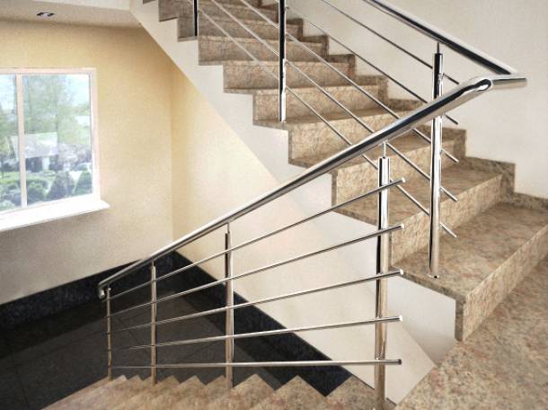 Изготовление и монтаж перил из нержавеющей стали, фотография 2