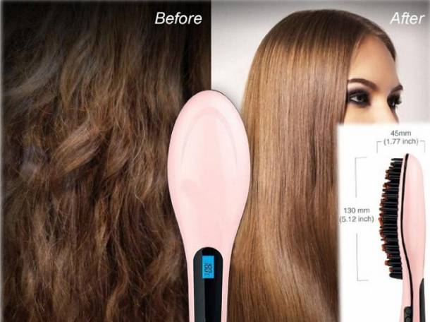 Fast Hair Straightener HQT-906 расческа-выпрямитель, фотография 1