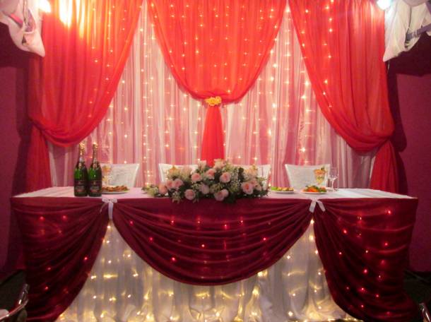 Оформление президиума молодоженов, залов на дни рождения, корпоративов!!!, фотография 8