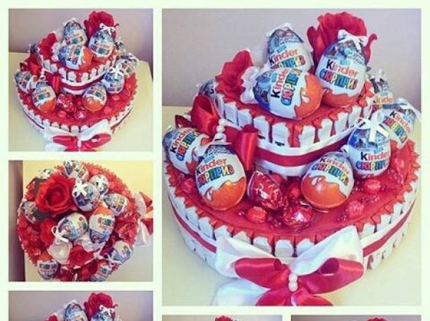 киндер,торты,памперсов,конфеты,розы, куклы,корзины,коробки, фотография 8