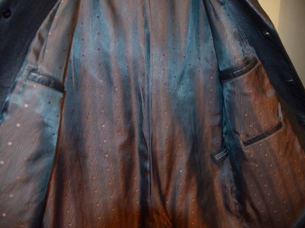 Мужской кожаный плащ, фотография 4