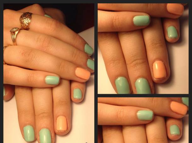 маникюр, гелевое покрытие, дизайн, фотография 2