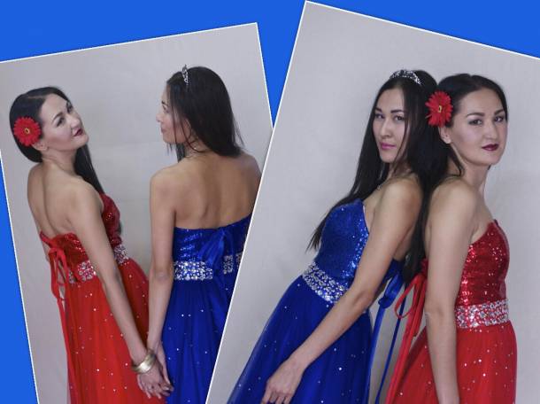 Вечернее платье в красном цвете, фотография 1