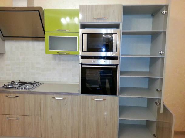 Кухня акриловая, зеленая,Европейское качество., фотография 5