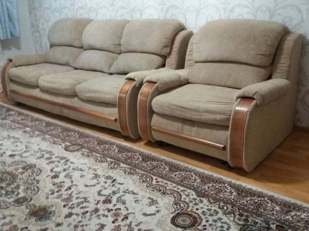 Продам диван и кресло раскладные в отличном состоянии., фотография 2