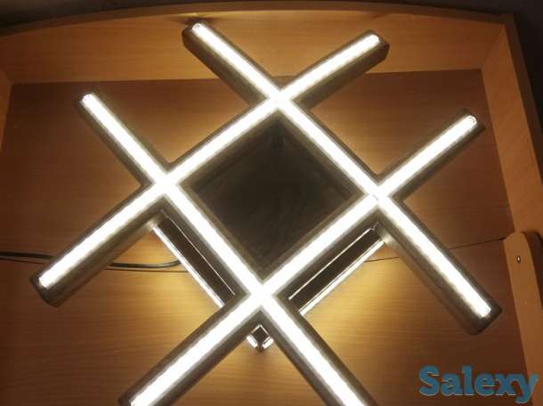 Потолочные светодиодные люстры LED из дерева. Астрахань, фотография 3