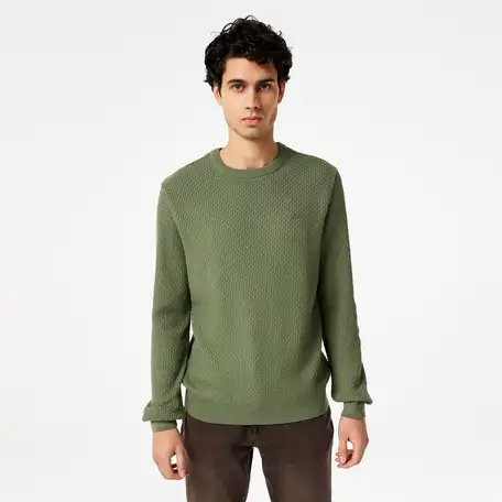 Мужской свитер lacoste regular fit с круглым вырезом, фотография 1