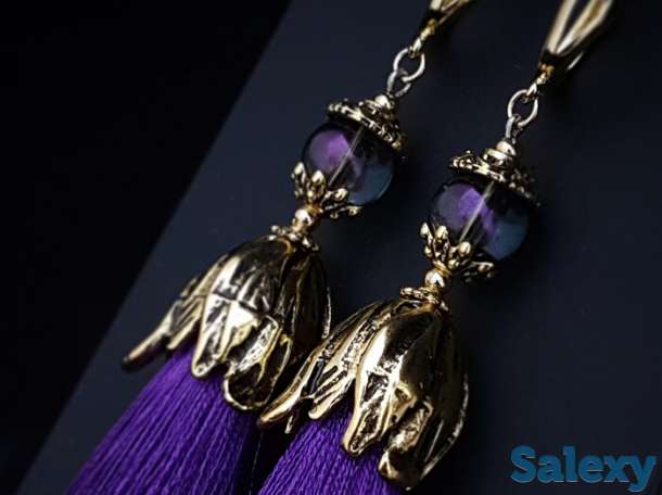 Серьги-кисти wizard brush - lilac, фотография 3