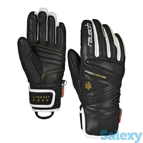 Перчатки reusch lindsey black/white/gold, фотография 5
