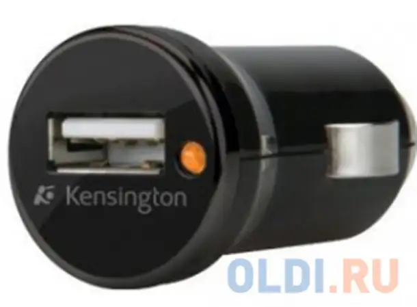 Автомобильное зарядное устройство kensington k38054eu 1a usb черный, фотография 1