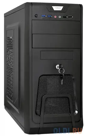 Корпус atx exegate cp-603ub без бп чёрный, фотография 1