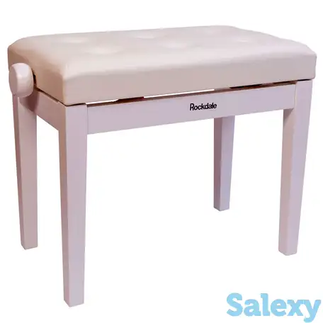Банкетка для пианино rockdale rhapsody 130 white, фотография 1