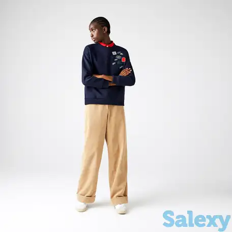 Женская флисовая толстовка lacoste с круглым вырезом, фотография 1