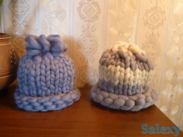 Модные , красивые ,объёмные , вязанные шапочки Хельсинки ., фотография 8