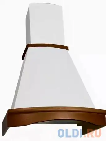 Вытяжка каминная elikor ротонда 60п-650-п3л белый/дуб неокр., фотография 1