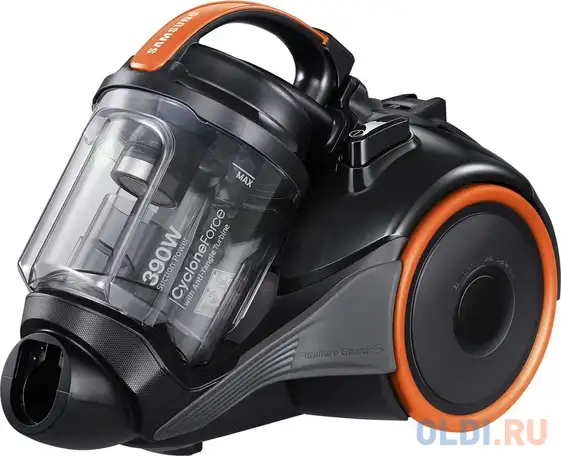Пылесос samsung vc4100 сухая уборка оранжевый чёрный, фотография 1