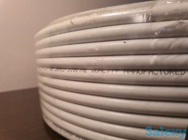 Кабель телевизионный для телевидения провод шнур RG-6, 92 метра 90%, фотография 2