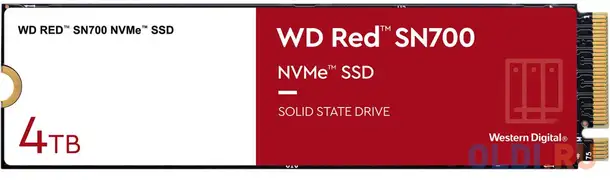 Ssd накопитель western digital red sn700 4 tb pci-e 4.0 х4, фотография 1