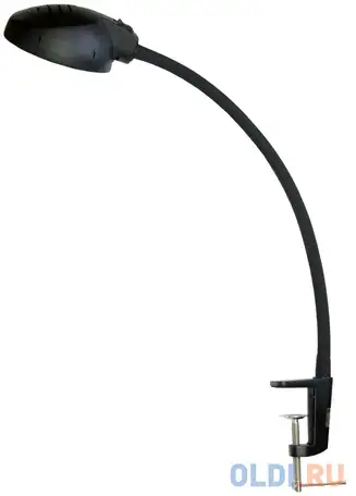 Светильник настольный трансвит веста с16 пш (vestac16-psh/bl) на гибкой стойке черный, фотография 1